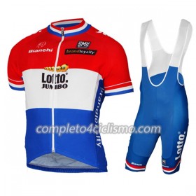 Donna Completo Maglia + Pantaloncino con bretelle 2017 LottoNL-Jumbo Paesi Bassi Campioni